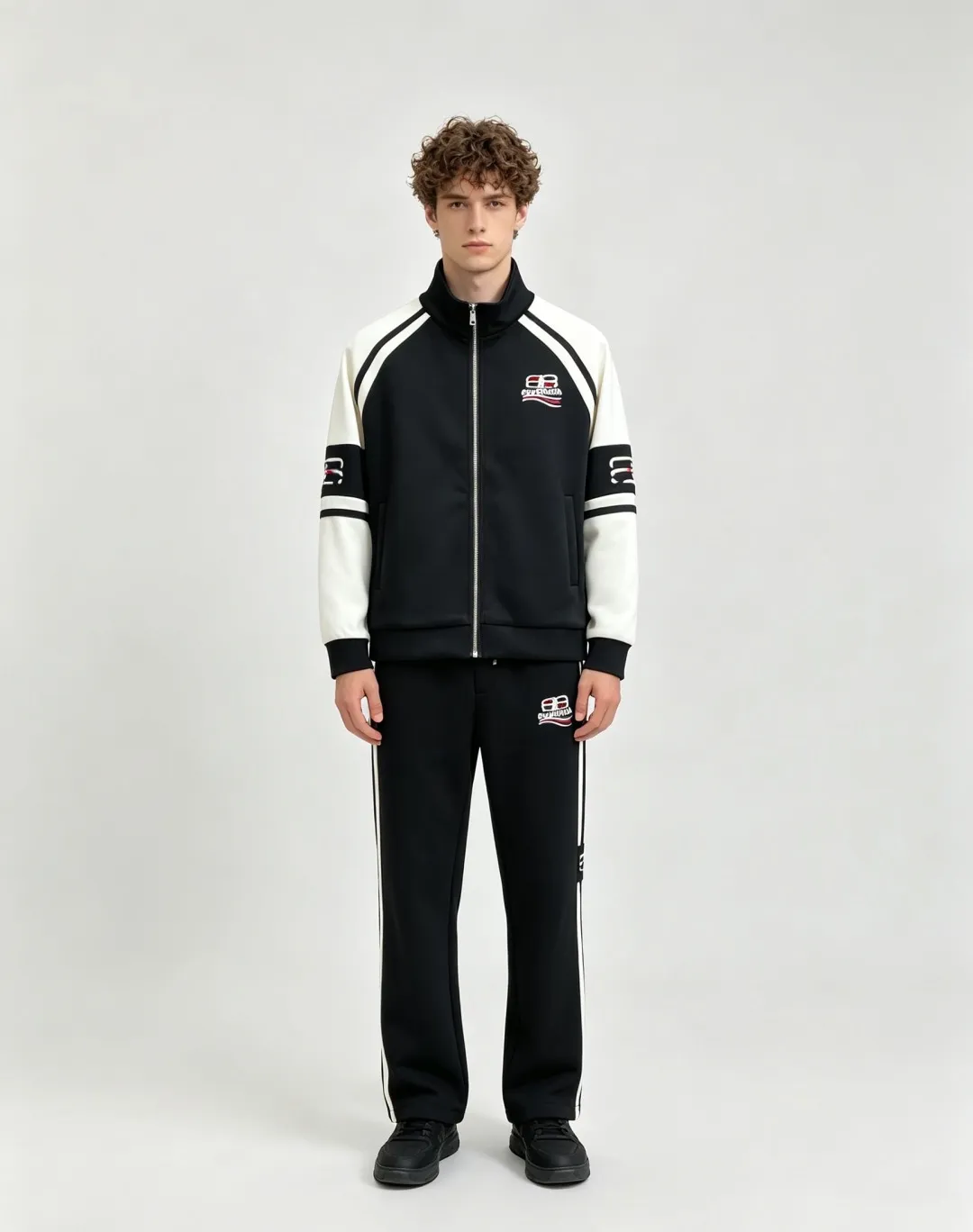 Balenciaga 2026 New Arrival counter Same Style casual suit, Breathable, comfortable and casual! Full of high-end feel! The details are exquisite and high-end, and the workmanship is impeccable! The original Premium fabric is very high-end! The fabric is crisp and anti-wrinkle Wear-Resistant, warm, neat and stylish. Everyone must buy a set this autumn and winter. They must look cool and cool when wearing them. We especially recommend Sizes M-3XL